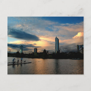 Ladybird Lake Dog Park Sunset Austin Texas Skyline Postcard