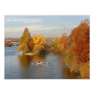 Ladybird Lake Fall Rower - Downtown Austin Texas Photo Print