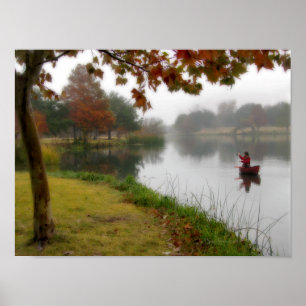 Ladybird Lake Fishing - Austin Texas Poster