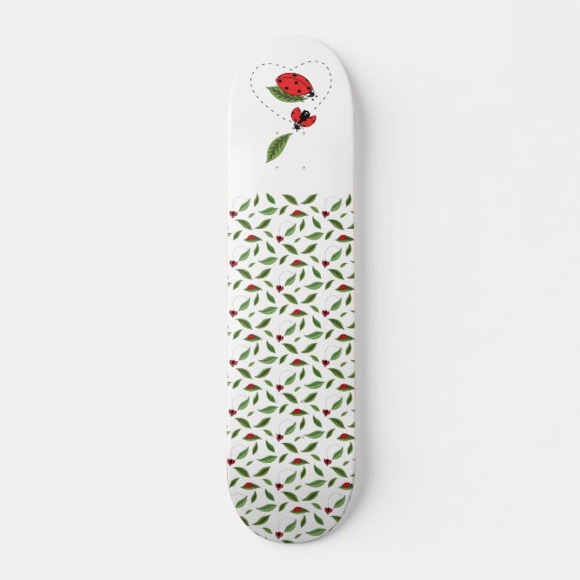 Ladybird Pattern Drawing Skateboard (Front)