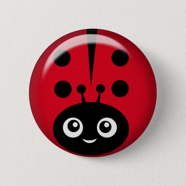 ladybird pinback button (Front)