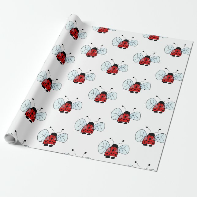 Ladybird Wrapping Paper (Unrolled)