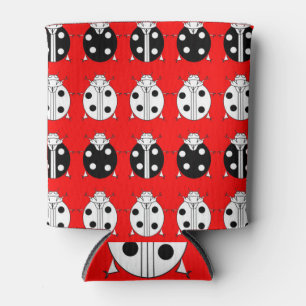Ladybirds: cute pattern design. can cooler