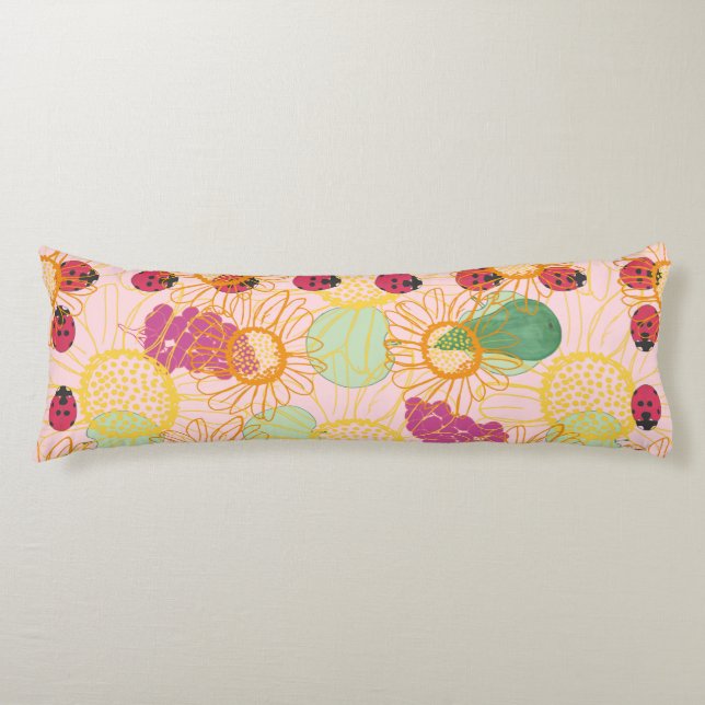 Ladybirds & Fruit Garden Body Cushion (Front)