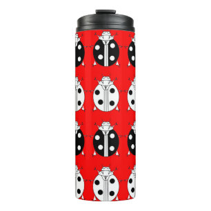 ladybirds pattern thermal tumbler