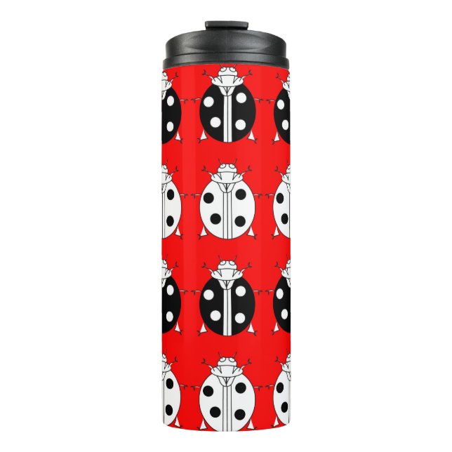 ladybirds pattern thermal tumbler (Front)