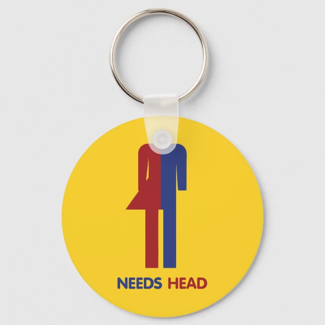 Ladyboy Needs Head Key Ring (Front)