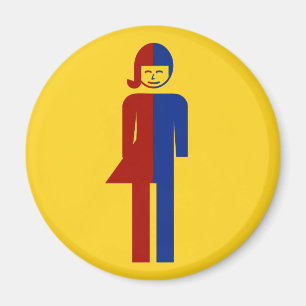 Ladyboy / Tomboy Toilet ⚠ Thai Sign ⚠ Magnet