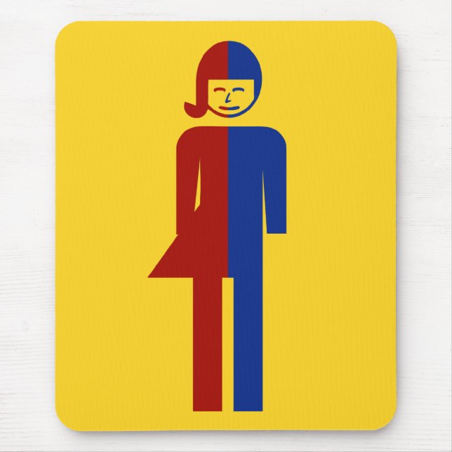 Ladyboy / Tomboy Toilet ⚠ Thai Sign ⚠ Mouse Pad (Front)