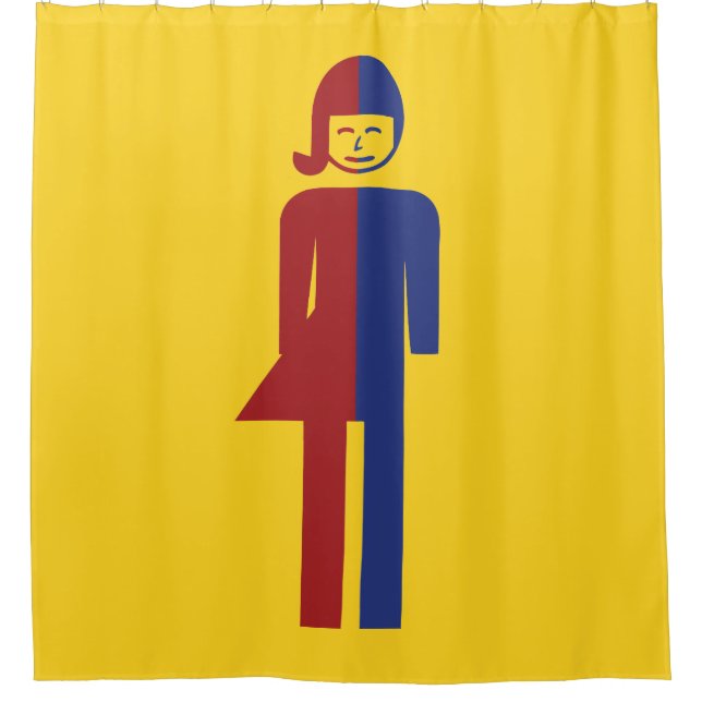 Ladyboy / Tomboy Toilet ⚠ Thai Sign ⚠ Shower Curtain (Front)