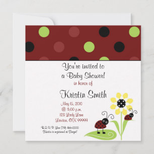 ladybug2 copy, You're invited to a Baby Shower!... Invitation
