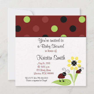 ladybug2 copy, You're invited to a Baby Shower!... Invitation