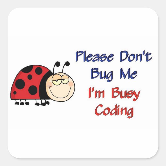 Ladybug-2 Medical Coder Square Sticker (Front)