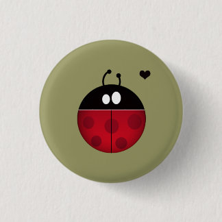 ladybug 3 cm round badge