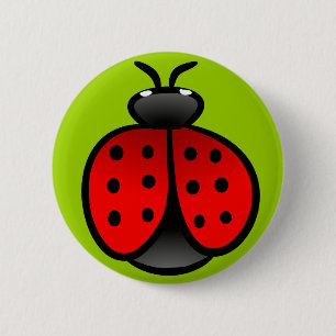 LADYBUG 6 CM ROUND BADGE