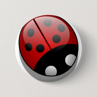 Ladybug 6 Cm Round Badge