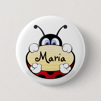 Ladybug 6 Cm Round Badge