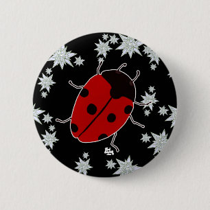 LADYBUG 6 CM ROUND BADGE