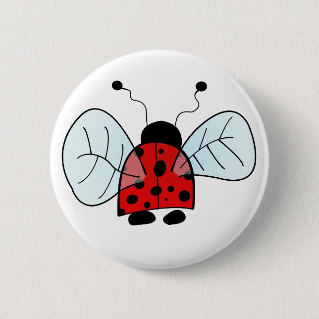 ladybug 6 cm round badge (Front)
