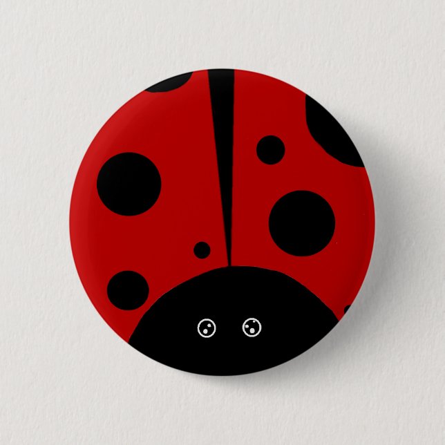 Ladybug 6 Cm Round Badge (Front)