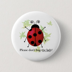 Ladybug 6 Cm Round Badge