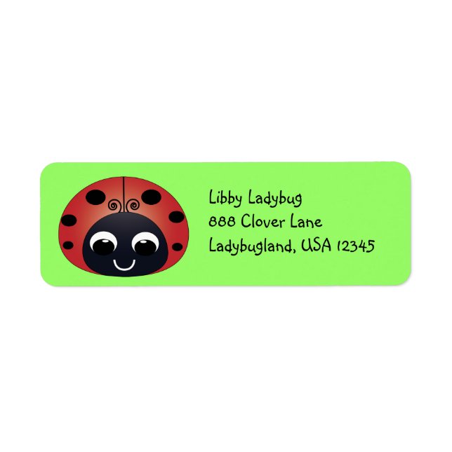 Ladybug Address Label Return Address Label (Front)