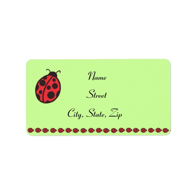 Ladybug Address Labels (Front)