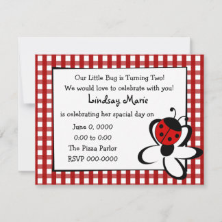 Ladybug and Daisy Invitation