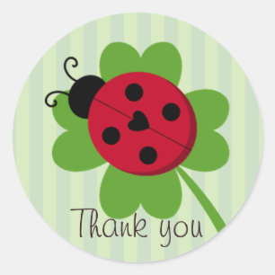 Ladybug and Four-leaf Clover Stickers