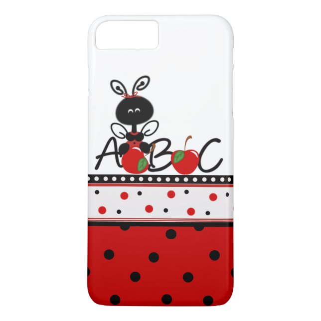 Ladybug and Polka Dots iPhone 7 Plus case (Back)