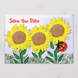 Ladybug and Sunflowers Invitation