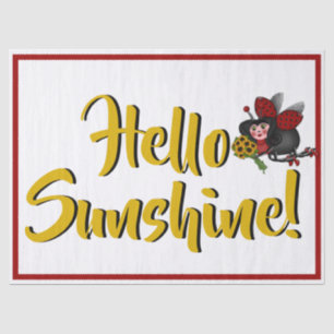 Ladybug-and-Sunflowers-Personalised- Tissue Paper