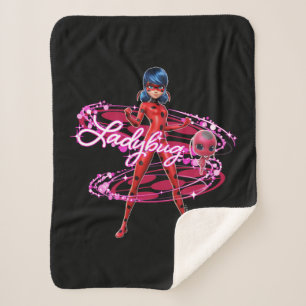 Ladybug and Tikki Graphic Sherpa Blanket