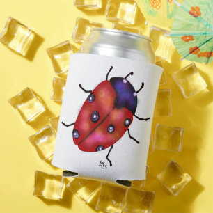 LADYBUG ART CAN COOLER