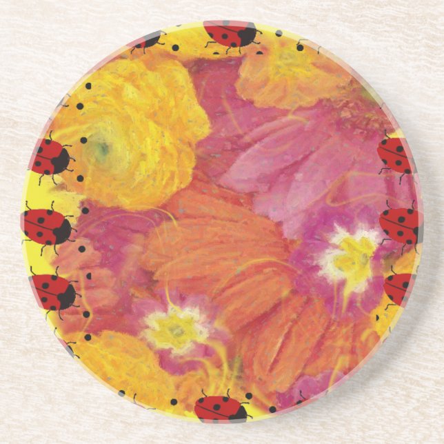 Ladybug Art Coaster (Front)