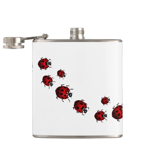 Ladybug Art Flask Custom Ladybug Drink Flask (Opened)