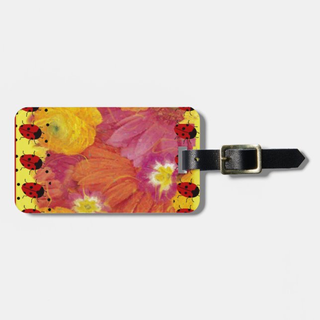 Ladybug Art Luggage Tag (Front Horizontal)