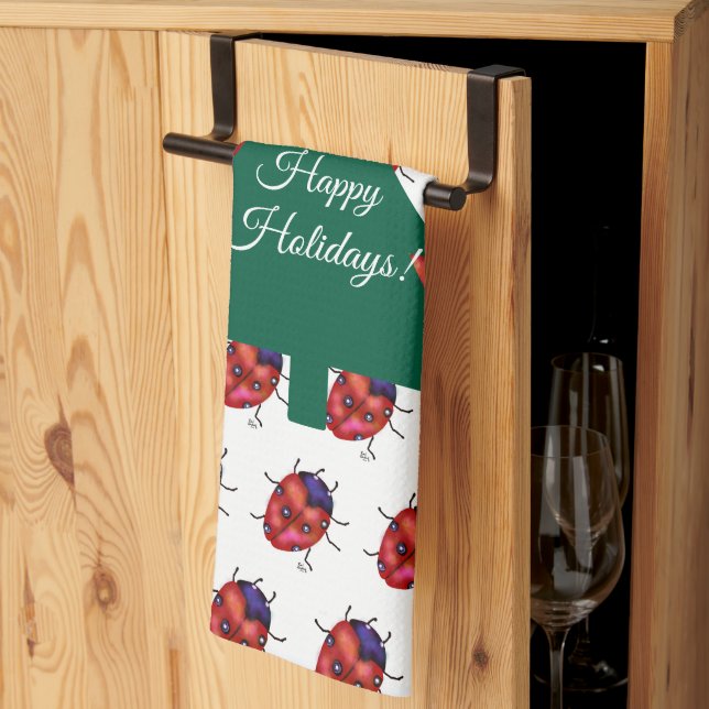 LADYBUG ART TEA TOWEL (Thirds Fold)