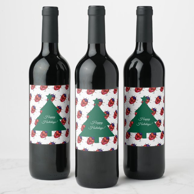 LADYBUG ART WINE LABEL (Bottles)