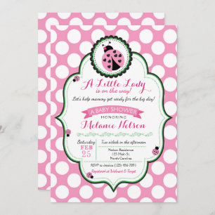 Ladybug Baby Shower Invitation • Little Lady Bug