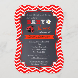Ladybug Baby Shower Invitations