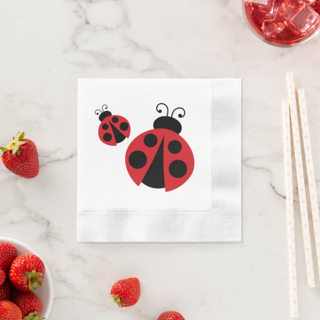 Ladybug Baby Shower or Birthday Party Napkin (Insitu)