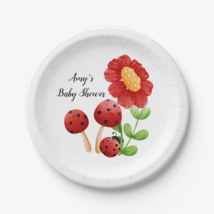 Ladybug Baby Shower Paper Plate
