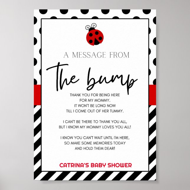 Ladybug Baby Shower Sign (Front)