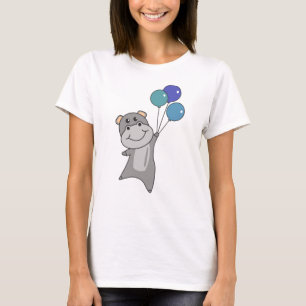 Ladybug Balloons Flies Cute Animals For Kids T-Shirt