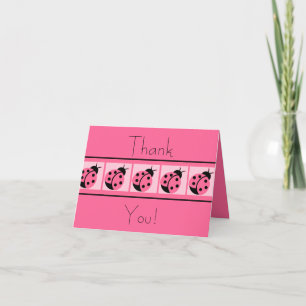 Ladybug Banded Thankyou Cards