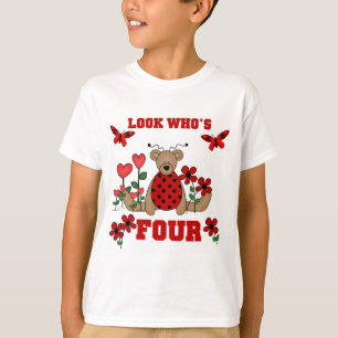 Ladybug Bear 4th Birthday Tshirts and Gifts