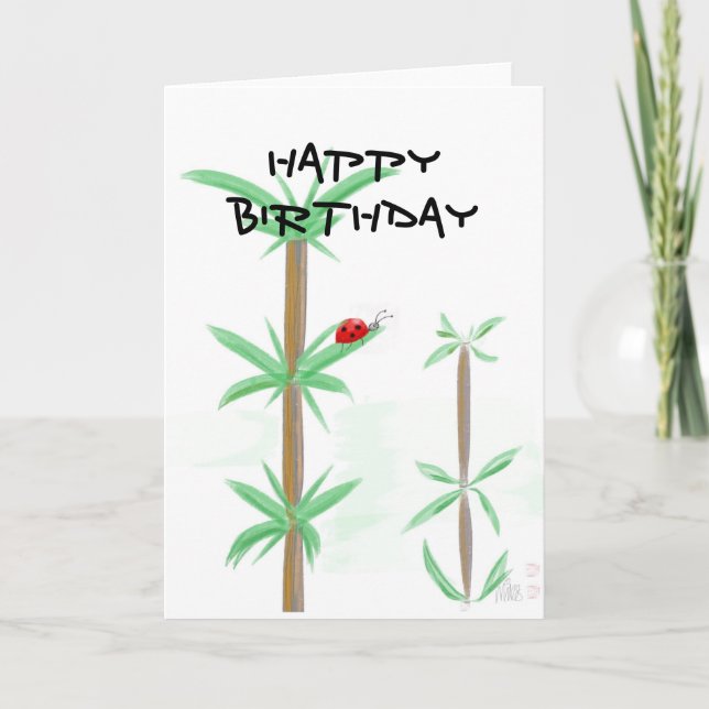 Ladybug Birthday Card (Front)