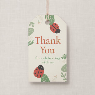 Ladybug Birthday Favour Thank You Tag