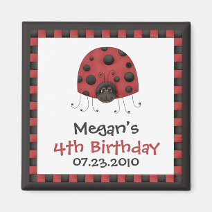 Ladybug • Birthday Invitation Magnet
